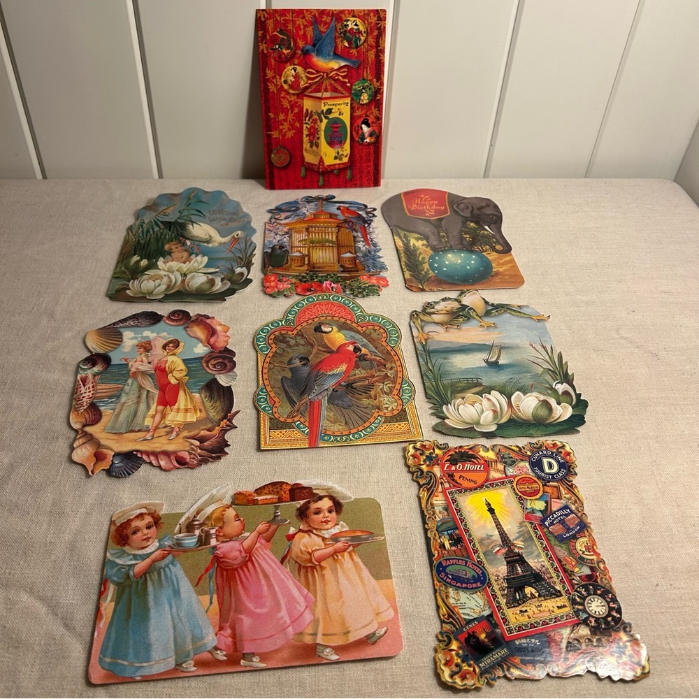 Vintage Punch Studio Cards Victorian style The Gifted Line 9 art Note Card LOT